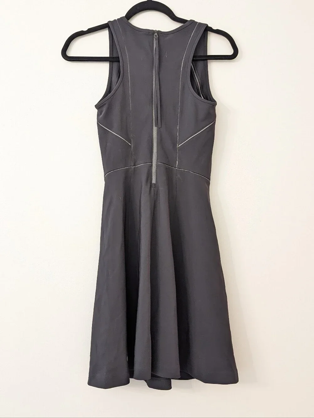 Lululemon Go Til Dawn Tennis Dress Black Zip Back Size 4